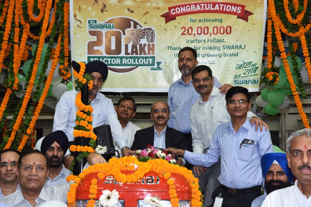 Swaraj Tractors crosses 20 Lakh production milestone